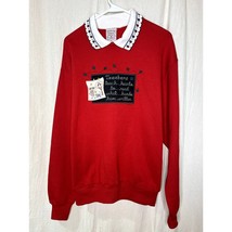 Vintage 1990s Valorie Sockwell Coquette Cottage Teacher Collared Sweatshirt M - $40.00