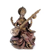 SMALL SARASWATI STATUE 3&quot; Hindu Goddess of Knowledge Deity Icon Miniatur... - €10,84 EUR