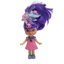 4&quot; VINTAGE 1993 MATTEL LI&#39;L LIL SECRETS MINI DOLL PURPLE HAIR PINK STAR ... - £15.22 GBP