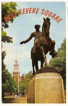 Paul Revere Park Boston Massachusetts vintage Postcard Unused - £4.53 GBP