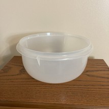 Vintage Tupperware Bowl 272-14 White Clear Bowl Only Round 9&quot; Diameter - $9.88
