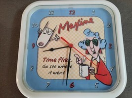 Hallmark Maxine Time Flies Go See Where It Went Vintage  Wall Clock Tested - £15.97 GBP