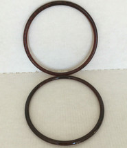 Vintage plastic brown round  hoop handles for handbag craft sewing  supp... - $19.75