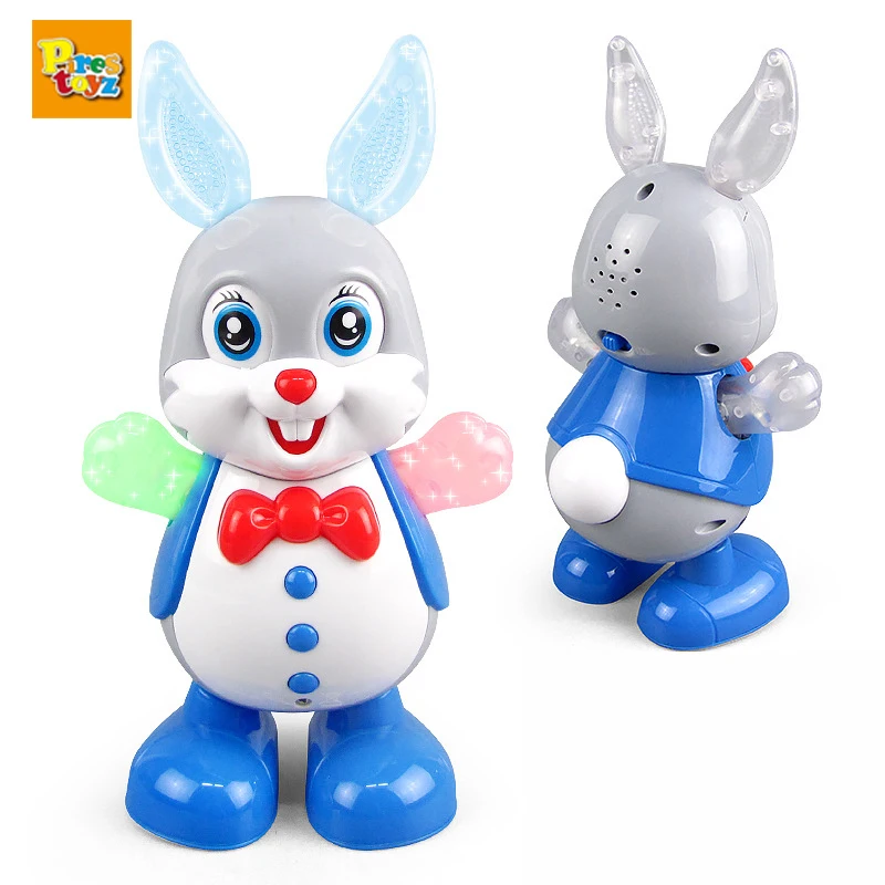 2023 Electric Dancing Doll Cartoon Animal Rabbit With Music Light Electronic - £20.60 GBP