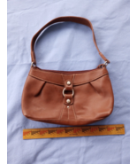 Nine West leather handbag women’s brown shoulder small purse 10 in x 6 in - $12.00