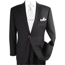 Men Renoir Suit Separate Super 140s Soft Wool Two Button Classic Fit 508-1 Black image 7