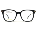 Gucci Eyeglasses Frames GG0110OZ 001 Black Gold Square Full Rim 49-19-145 - £168.57 GBP