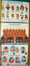 Montreal Canadiens All Star Teams Cup Winners 1970-1971 Posters Lot of 3 - £46.22 GBP