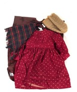 PLEASANT COMPANY American Girl KIRSTEN Division Print School Dress &amp; Sha... - $59.39