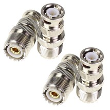 Bnc Male To Uhf Female So-239 So239 Adapter 4Pcs Rf Coaxial Coax Connector - $17.09