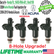 OEM Honda 8-Hole Upgrade 4 PCS Fuel Injectors For 2005-2011 Honda Pilot 3.5L V6 - £67.65 GBP