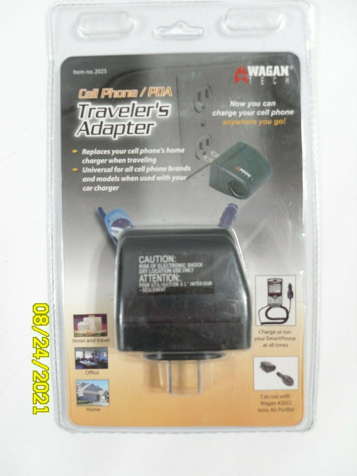 Wagan Tech Cell Phone/PDA Traveler&#39;s Adapter #2025 Charge Phone Anywhere - $6.26