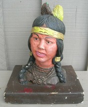 Old Vintage Chalkware Native American Indian Western Decor Carnival Prize - £55.38 GBP