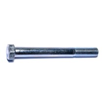 9/16&quot;-12 x 5&quot; Zinc Plated Grade 5 Steel Coarse Thread Hex Cap Screws (25 pcs) - £42.09 GBP