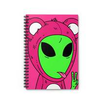 Bear Outfit Animal Alien Peace Spiral Notebook - Ruled Line - $14.53