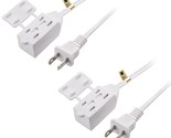 Cable Matters 2-Pack 16 AWG 2 Prong Extension Cord 6 ft, UL Listed (3 Ou... - $20.99
