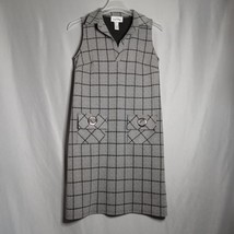 Joseph Ribkoff Women&#39;s Black/White Check Sleeveless V-Neck Shift Dress Size 8 - £34.88 GBP