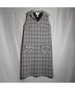Joseph Ribkoff Women&#39;s Black/White Check Sleeveless V-Neck Shift Dress S... - £35.30 GBP