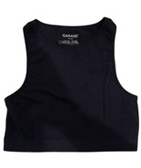 GARAGE Women&#39;s Black Sia Seamless High Neck Ribbed Sleeveless Crop Tank XS - $3.95