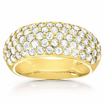 1.25 Ct Round-Cut Diamond Beautiful Wide Engagement Ring 14k Yellow Gold... - £110.31 GBP