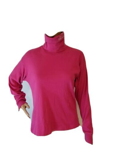 Primary image for Rare Vintage 90s Mt Bachelor Long Sleeve Shirt Womens Pink Turtleneck Ski Skiing