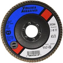 VIRGINIA ABRASIVES 427-47080Z 4-1/2" x 7/8", 80 Grit, Zirconia Flap Disc... - $20.18