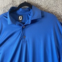 FootJoy FJ Polo Shirt Mens Large Blue Performance Golfer Breathable Lightweight - £7.23 GBP
