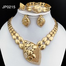 Jewelry Sets For Women Italian 18k Gold Plated Jewelry Rhinestone Necklace Sets  - £54.80 GBP