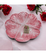 NEW Primrose Vintage Melamine Pink Lettuce Cabbage Leaf Plates 11&quot; Size ... - $652.14 MXN