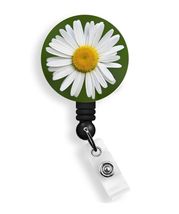 Daisy Badge ID Reel Retractable Name Card Badge Holder with Alligator Clip - £9.58 GBP