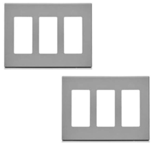 Screwless Wallplate 3-Gang Polycarbonate Gray, Leviton R09803110LG Decor... - €11,07 EUR