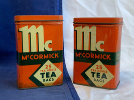 Vtg McCormick &amp; Co USA Banquet Orange Pekoe Tea House Tea Bags 2 OZ Tin ... - $39.55