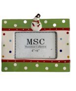 Mainstreet Collection Ceramic Snowman Picture Frame 4&quot; x 6&quot; NEW - £8.95 GBP