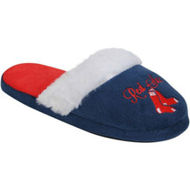 Boston Red Sox Womens Colorblock Fur Slide Slippers MLB - £17.20 GBP