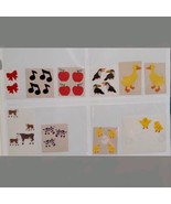 Vintage 1980s Sandylion 10pc Loose Fuzzy Sticker Designs Animals Music D... - $74.25