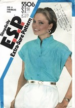Misses&#39; BLOUSE Vintage 1982 Simplicity Pattern 5506 Sizes 16-18-20 UNCUT - $12.00
