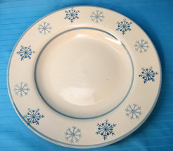 Royal Norfolk Blue Winter Snowflake Stoneware Large Serving Dinner Plate White - £19.20 GBP