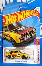 Hot Wheels 2024 Compact Kings Series #90 &#39;73 Honda Civic Custom Yellow w/ 5SPs - £2.39 GBP