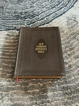 Vintage Holy Bible New Standard Reference Bible 1936 Family Bible Blue Ribbon - £39.52 GBP