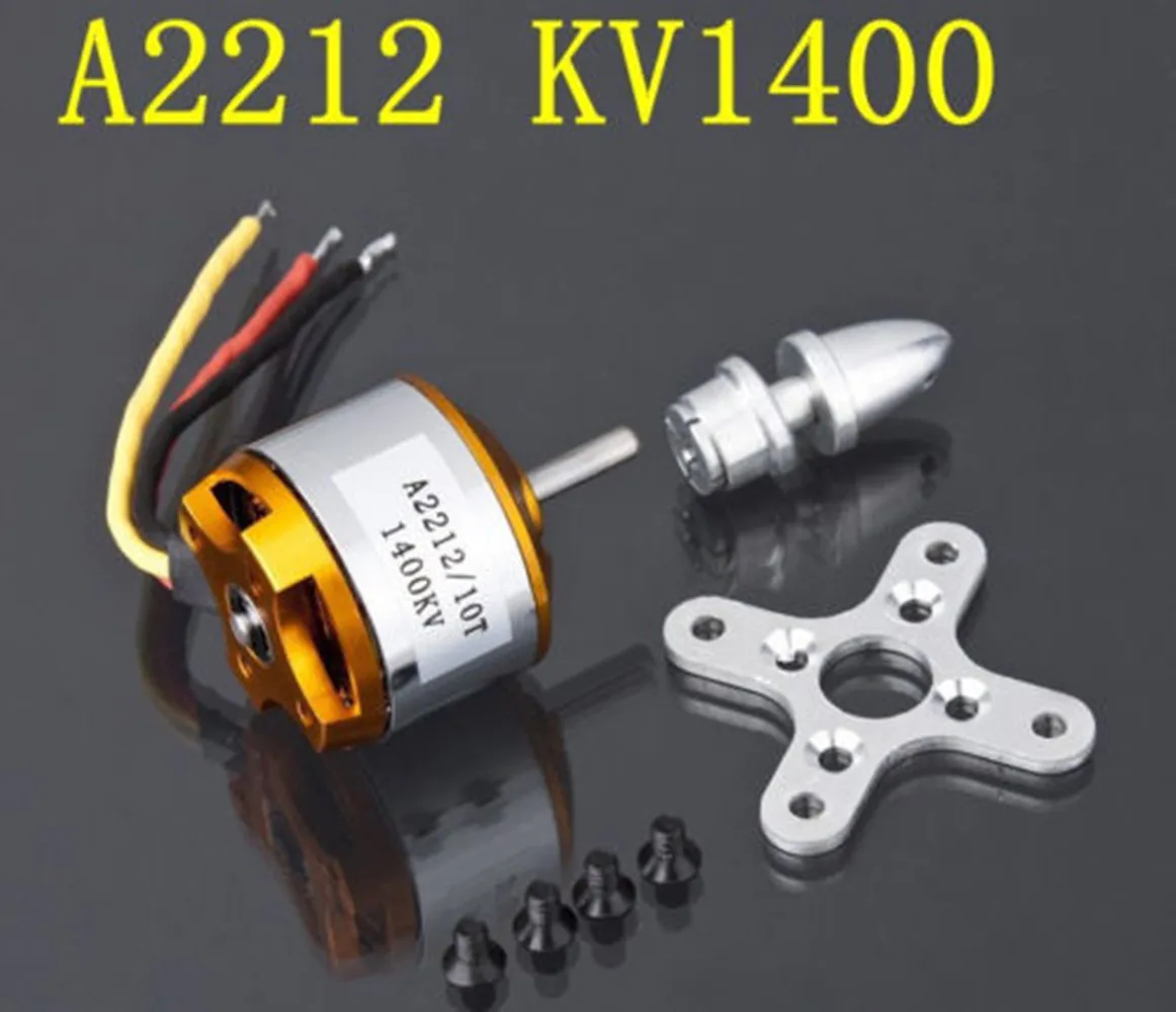 A2212 1400KV Brushless Motor for RC Airplane Fixed-Wing Multirotor Drones - $14.81