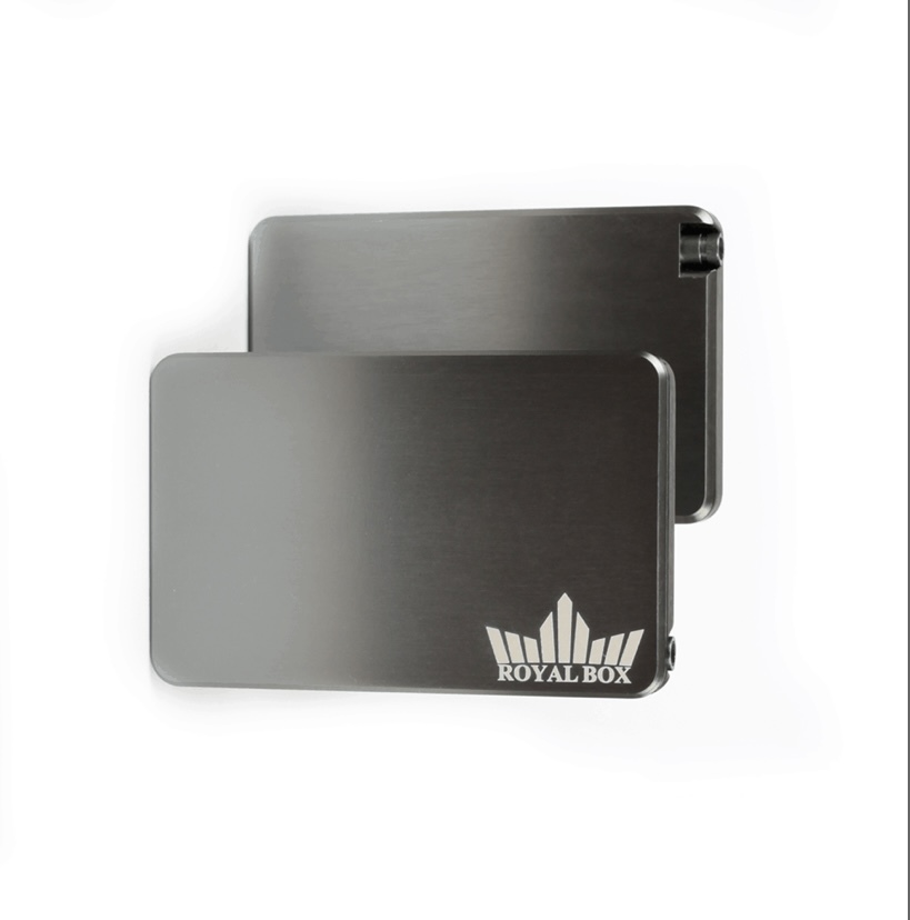 Royal Box Titanium Space 8 Compartment Luxury Snuff Box Built in 3” Metal Straw Item image 5