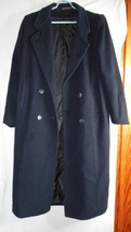 Vintage Blue Cashmere  Blend Womens Long Coat Lined Size 9/10 - $743.81 MXN