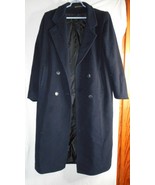 Vintage Blue Cashmere  Blend Womens Long Coat Lined Size 9/10 - $39.99