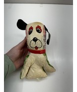 Unbranded Patchwork Dog Beaded Stuffed Animal Toy Vintage - $6.77