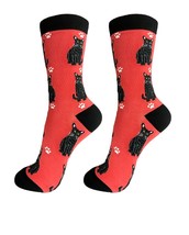 Cat Black Socks Full Body Fun Novelty Dress Casual Unisex SOX Kitten Pus... - £9.01 GBP