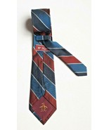 Penguin Men&#39;s Blue Red Stripe Silk Tie - £34.31 GBP