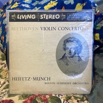 Heifetz Munch  - Beethoven Violin Concerto LP Vinyl Record - £13.19 GBP