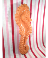 Gorgeous 70&#39;s Figural Coral Seahorse 15&quot; tall Coffee Table Ceramic Conso... - $27.72