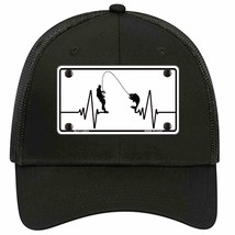 Fishing Heart Beat Novelty Black Mesh License Plate Hat Tag - £22.90 GBP