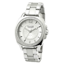 Coach 14501307 Boyfriend Crystal Silver Tone Dial Ladies Watch - $7,414.73 MXN
